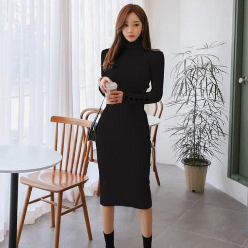 New arrival fashion elastic basic OL dress women elegant office lady sexy knit bouncy temperament slim solid cute pencil dress
