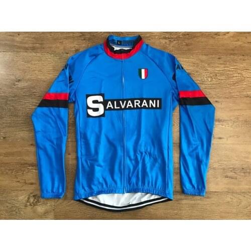 WINTER FLEECE THERMAL SALVARANI TEAM RETRO CLAASIC ONLY LONG SLEEVE CYCLING JERSEY CYCLING WEAR ROPA CICLISMO