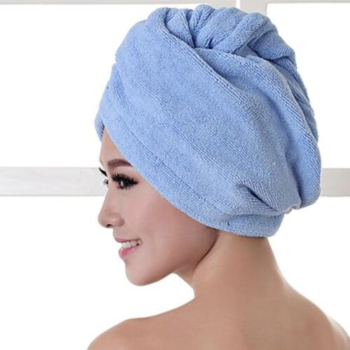 1pcs of thick microfiber dry hair cap super absorbent shower cap night hair towel dry hair cap