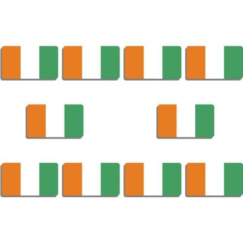10Pcs The Republic of Côte d'Ivoire Flag Pin Large Badge National Flag Brooch Jewelry Gift Backpacks Shirt Accessories