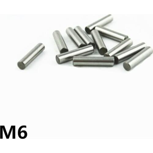 100pcs 6 mm Bearing Steel Cylindrical Pin Locating Pin Needle roller Thimble Length 6 8 10 12 14 16 18 20 22 24 25 26 30-60 mm
