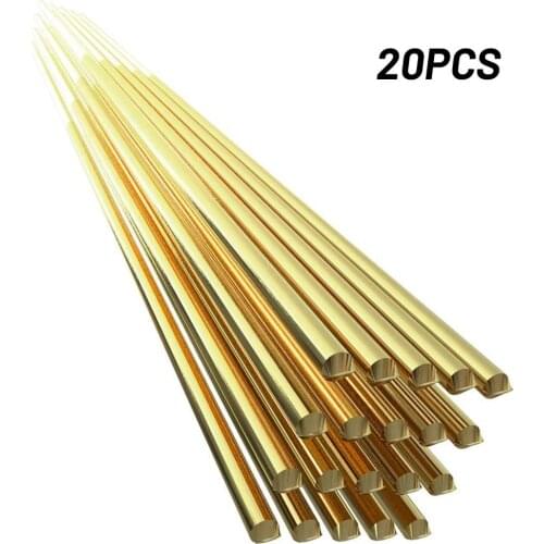 20 Pcs Welding Rods Brazing Wire Brass 1.6*250mm Low Temperature For Soldering Iron Welding Equipment Tools Accessories