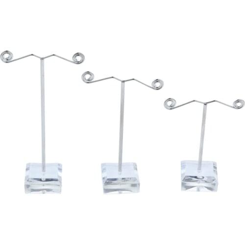 3 Pcs Acrylic Earring Pendant Display Stand Rack Set Jewelry Display Stand Drop Dangle Earring Organizer Rack