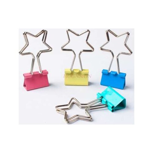 4pcs Pentagram Long Tail Clip Tail Clip Office Clip Ticket Clip Stationery Clip Clip Student Supplies Clip