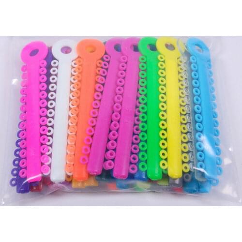 5Packs Dental Orthodontic Bracket Ligature Ties Elastic Rubber Bands Brace Colorful