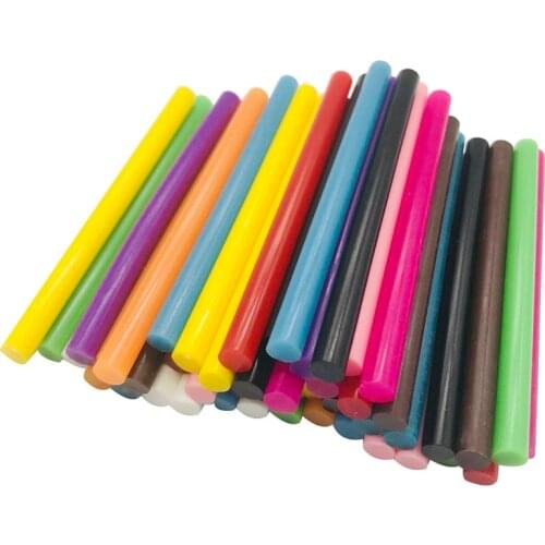 50 Pcs Colorful 7MM Hot Melt Glue Sticks For Electric Glue Gun Car Audio Craft Repair Sticks Adhesive Sealing Wax Stick