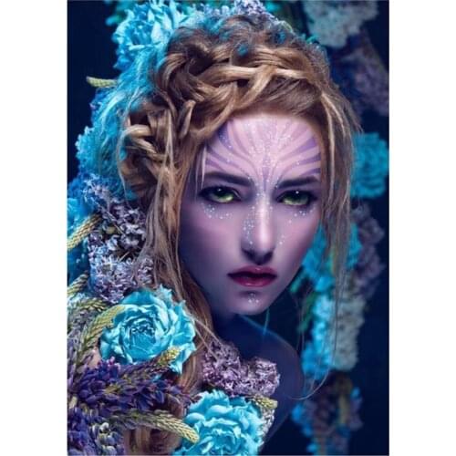 5D DIY Full Round/Square Diamond Painting "Mrs. Flower" 3D Embroidery Cross Stitch Rhinestone Mosaic Home Decor Gift YC165