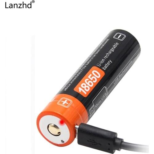 8PCS Li-ion Battery 3.7v 18650 Batteries rechargeable battery 2600mAh Actual High Capacity Micro USB Charging Intelligent Cell