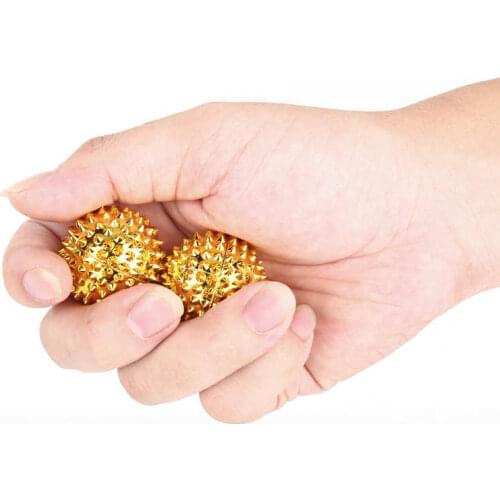 1Pair 32mm Hand Acupoints Massager Pressing Acupoints Palms Magnetic Hand Acupuncture Balls Needle