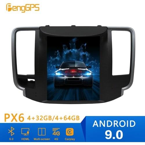 Android 9.0 Tesla Style Car Radio Vertical Screen For NISSAN Teana 2008 - 2012 GPS Navigation Recorder Multimedia No CD Player