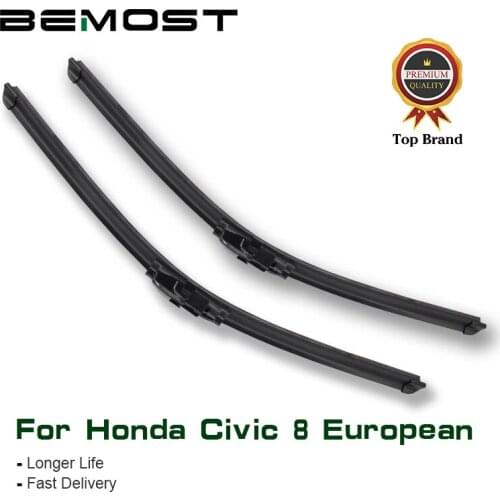 BEMOST Car Windscreen Wiper Blades Natural Rubber For Honda Civic 8 European 2005 2006 2007 2008 2009 2010 2011 Fit Hook Arm