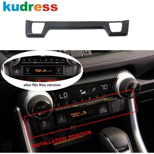 For Toyota RAV4 RAV 4 2019 2020 2021 Carbon Fiber Car Interior Seat Heating Switch Button Decorative Cover Trim Accessories LHD