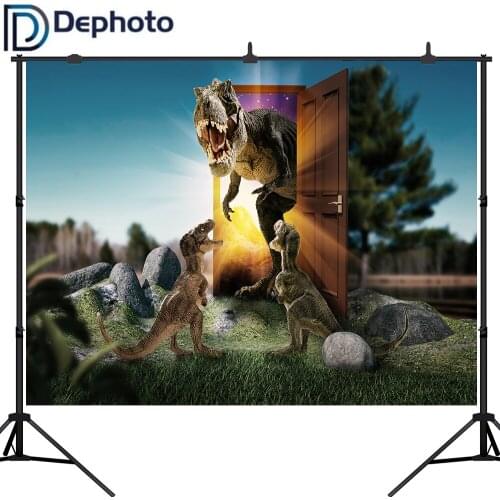 Dephoto 3D Dinosaur Scenery Party Baby Children Portrait Photography Backgrounds Custom Photographic Backdrops For Studio Photo