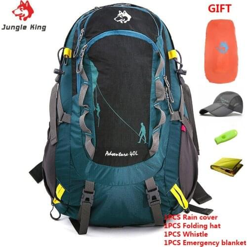 Jungle King Outdoor camping hiking professional mountaineering bag student backpack sports bag men and women cycling backpack40L