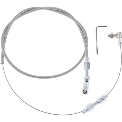 56inch Throttle Cable Kit with Wrench for LS1 4.8l 5.3l 5.7l 6.0l engines, Car Parts Accessories, Silver