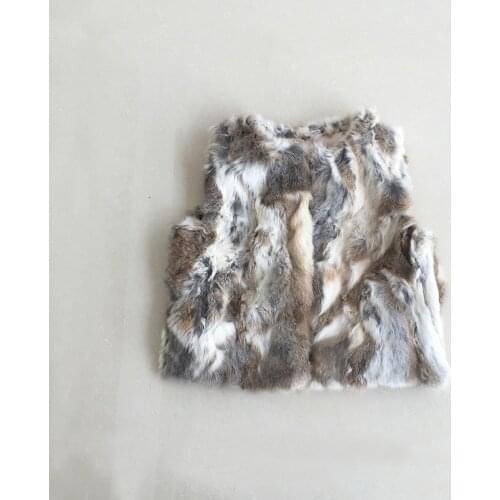 Short Design Top Selling Hot Low Sale for Female 100% Real Rabbit Fur Vest wsr409