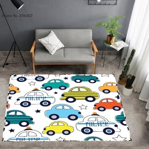 Car Sailboat Carpet Motorcycle Bike Truck Floor Rug Colorful Transportation Floor Carpet For Bedroom Baby Play Floor Rug Decor