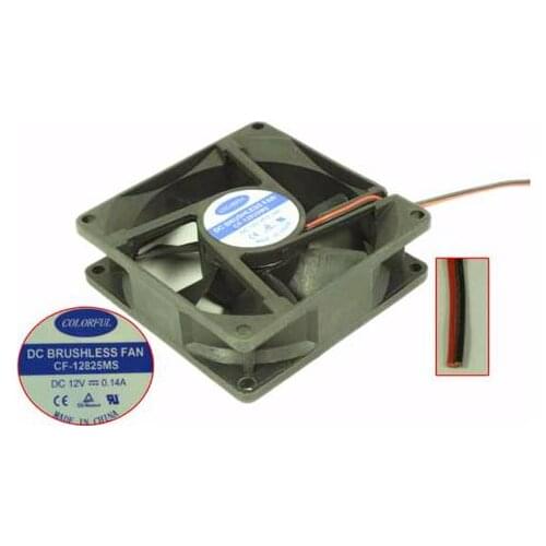 COLORFUL CF-12825MS DC 12V 0.14A 80x80x25mm 2-Wire Server Cooling Fan