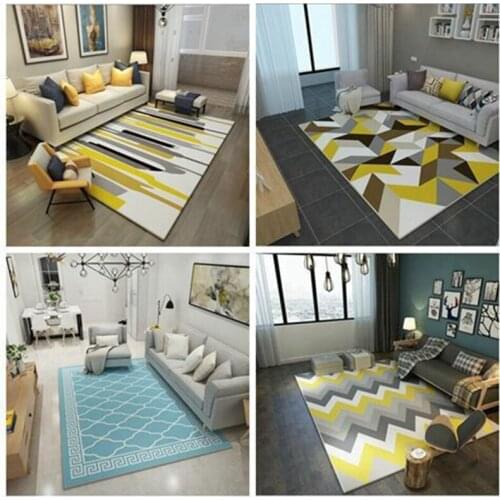 LIU Modern abstract creative sofa tea table carpet Nordic living room rug bedroom bedside children room home carpet fashion pad
