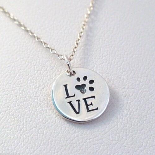 Love paw dog tag cheap custom round shape paw dog tag high quality custom paw dog tag with carve