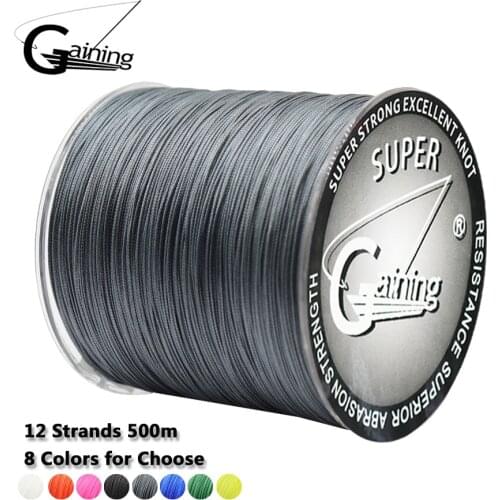 Gaining 12 Braided Fishing Line 500m 0.24mm-0.7mm 35lb-180lb Japan PE braided line Braid Line