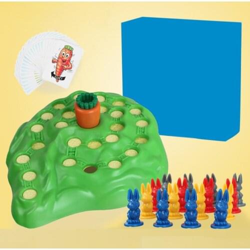 1 Set of Rabbit Trap Set Chess Competitive Game Carrot Adventure Parent-child Interactive Educational Toy for Kids Children