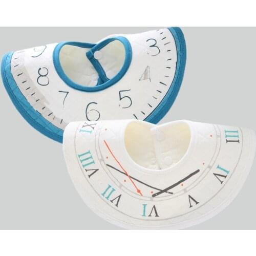 Cute Printing Fake Collar Cotton Drool Bibs Saliva Towel New Born Baby Food Feeding for Child Toddler Infant Kids Children Gift