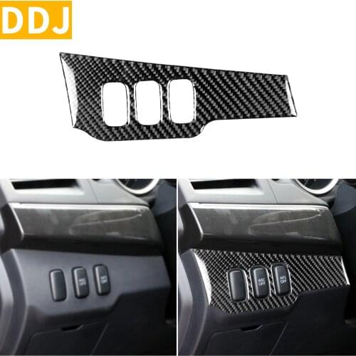 For Mitsubishi Lancer GTS ES DE 2008-2015 Carbon Fiber Dim Light control Sticker Headlight Switch Cover Trim Car Accessories