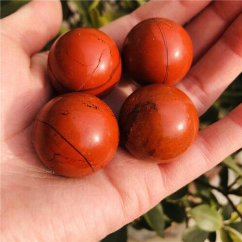 Natural red jasper crystal quartz crystal sphere ball healing