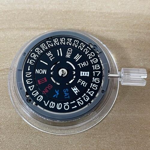 NH36A Black Datewheel Day/Week Display Luxury Mechanical Movement Japan Original Seiko Automatic Self-winding 4R36A Watch Parts