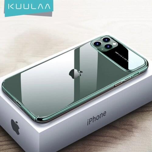 New Ultra Thin Clear Phone Case Shockproof Case For IPhone 11 Pro Max Luxury Case Mirror Glass Back Cover For IPhone 11 Case
