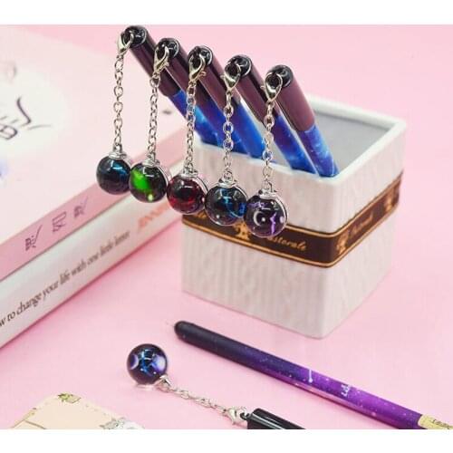 Wholesale 360pcs/set 0.5mm Gel Pen Colorful Twelve Constellation Luminous Gel Pen Black Refill Fast DHL Shipping