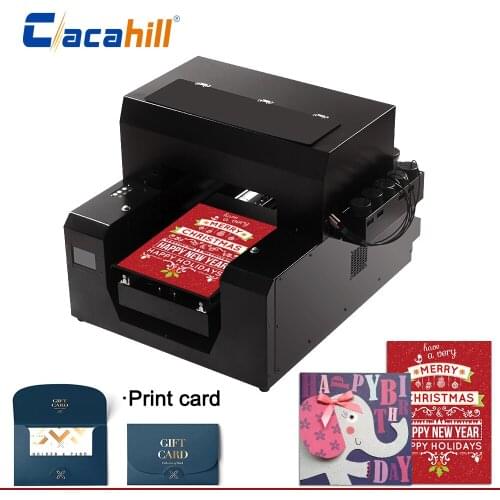 Envelope printing multicolor A3 UV flatbed printer uses Epson L1800 print head for business card/sticker/greeting card printing