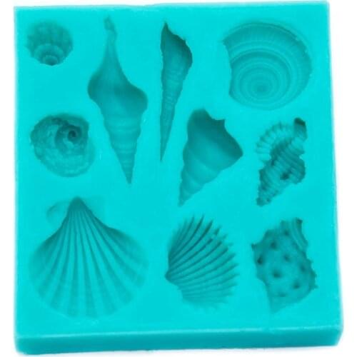Lovely Shell Starfish Conch Sea Silicone Mold Fondant Cake Decorating Tools Soap Mold Cake Chocolate mold Many Styles DIY