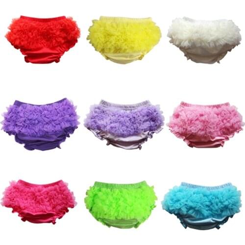 Direct Factory Selling Multi Color Chiffion Ruffles Girls Baby Bloomers In Cotton,infant Bloomer,Summer white toddler Bloomer