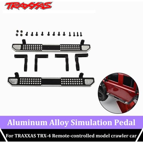 RC Aluminum Alloy Simulation Pedal Metal Pedals Upgrade Refit Accessories Remote Controlled for 1/10 TRAXXAS TRX-4 Crawler Car