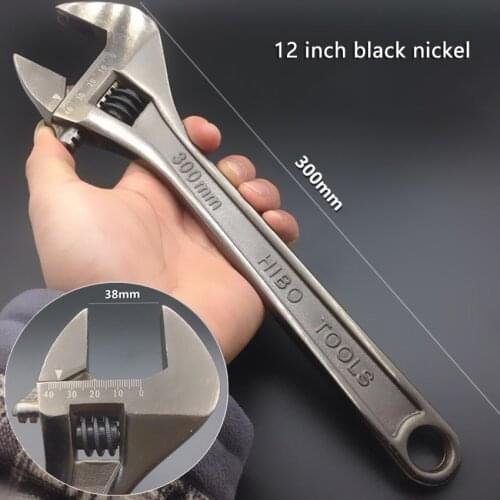 8"/10"/12"/15" Universal Adjustable Wrench Multi-function Big Opening End Wrenches Hand Tools Spanner for Repairing Installation