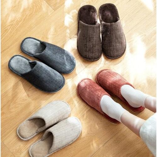 Best quality cotton slippers multi sizes colors autumn winter indoors women shoes comfortable washable