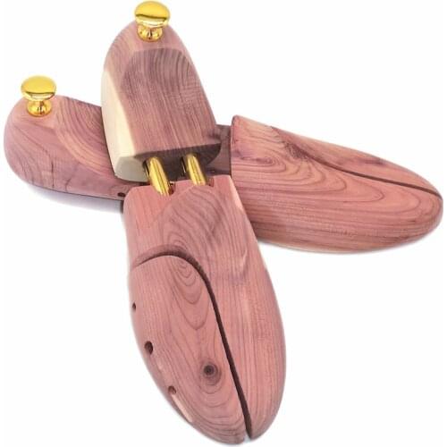 Real wooden shoes hold adjustable cedar shoe tree shaped blank deformation expansion of shoes