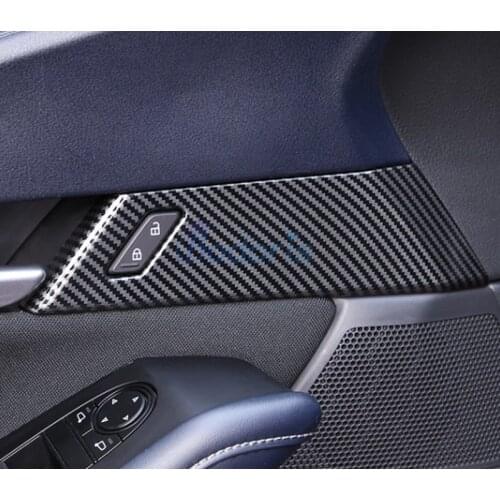 Carbon Fiber Color Interior Door Handle Hodler Bowls Panels Trim Frame Decorate For Mazda CX-30 CX30 2020 2021 Auto Accessories