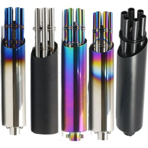 Rotating Gatling Gun Style Exhaust Muffler Motorcycle For Honda BMW Rebel G310R CB150R YZF-R15 ER6N 150CC 125CC