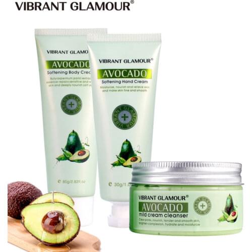 VIBRANT GLAMOUR AVOCADO Hand Cream Massage Mask Body Cream Moisturizing Whitening Deep Cleansing Anti-Wrinkle Plants Body Care