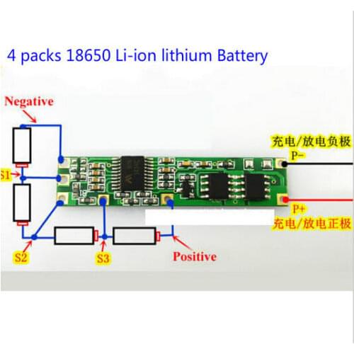 2pcs Battery BMS Protection PCB Board for 3-4 packs 18650 Li-ion lithium Battery