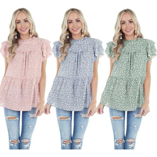 Summer T-Shirts For Women Leopard Color Print Sexy Ruffles Spring Autumn Casual Fashion Elegant Casual Female Blouse C2709