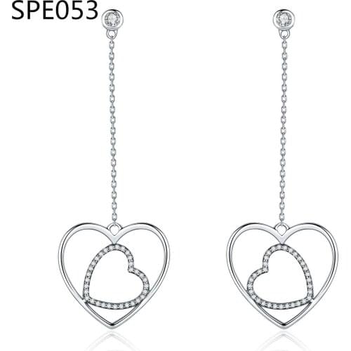 SPE5 925 Sterling Silver Prevent Allergy Zircon Butterfly Earrings For Women Girl Gift pendientes oorbellen