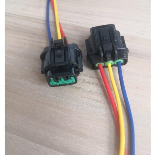 2pcs/lot 3 Pin/Way Headlights Connector Plug Wire Harness Pigtaill For Nissan Qashqai X-TRAIL 6185-0868
