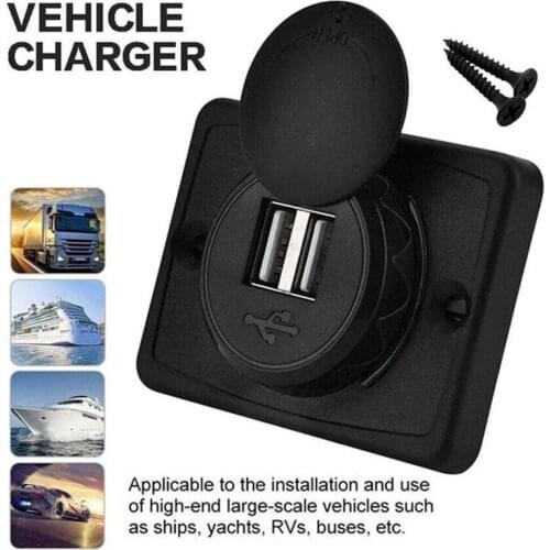 3.1A Bus Modified Dual Usb Car Charger Double Mouth LED Indicator Waterproof And Dustproof Mobile Phone Fast Charging Adapter