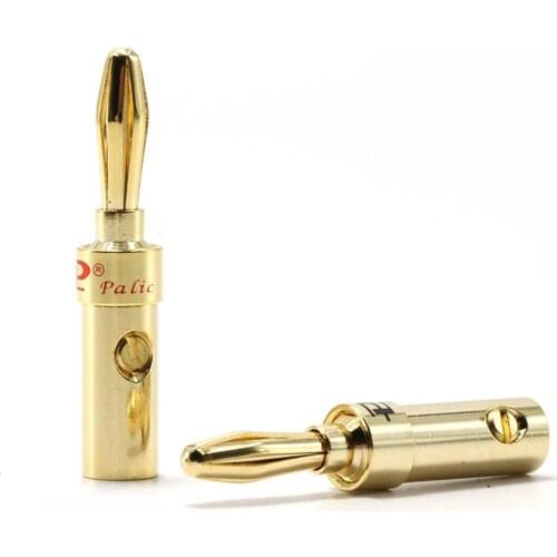 4pcs Hi-End Paliccs Gold Plated Speaker Banana plug Speaker Banana Adapter for DIY speaker cable