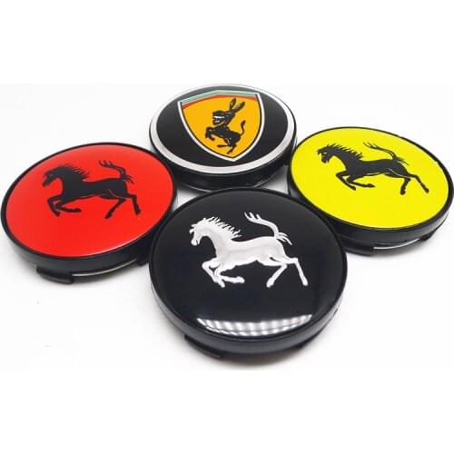 4pcs 59mm Wheel Center Hub Caps Car Styling Rims Hub Cover Emblem Badge Horse Donkey