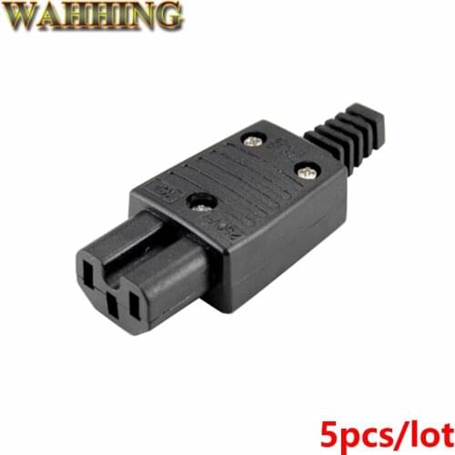5pcs IEC C14 Female Plug Rewirable Power Connector 3Pin IEC-C14 Socket Computer Power Cable Adapter 10A 250V HY1565